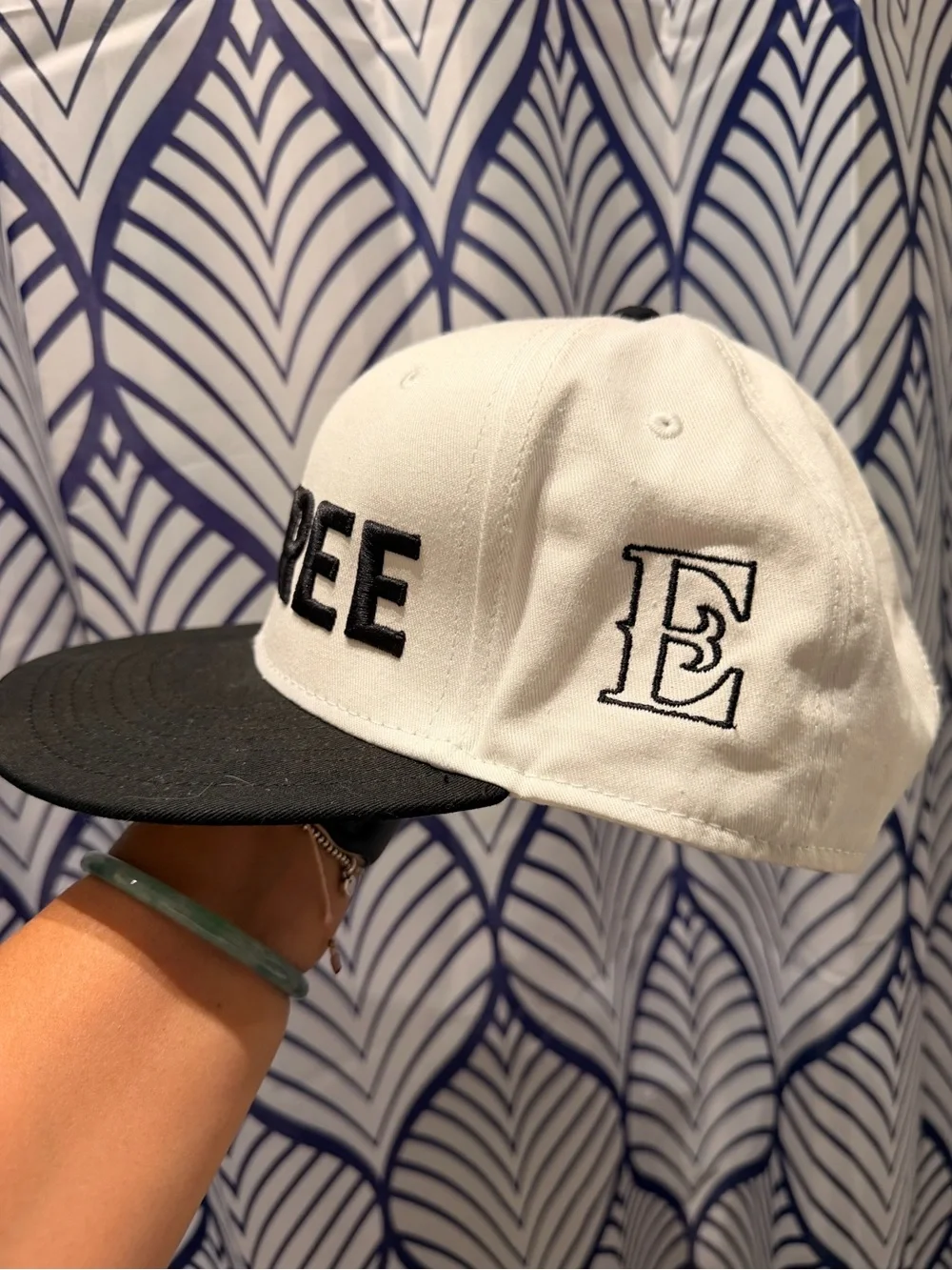 BE FREE Two-Tone Snapback Hat - White & Black